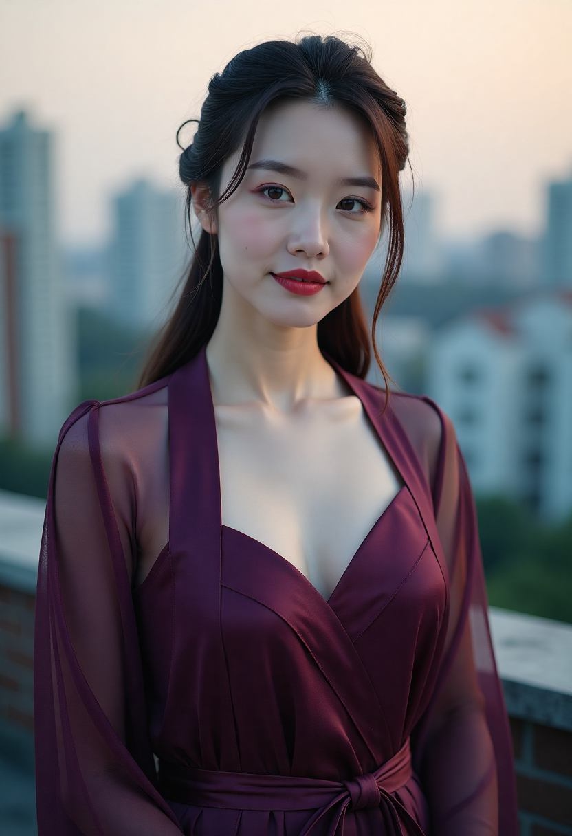 妈妈你真好看海报，母女并肩站在楼梯口
